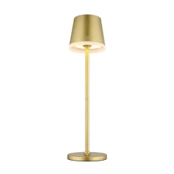 LED lamp op zonne-energie, metaal, goudkleurig, hoogte 41 cm, IP44