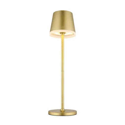 LED lamp op zonne-energie, metaal, goudkleurig, hoogte 41 cm, IP44