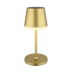 LED lamp op zonne-energie, metaal, goudkleurig, hoogte 41 cm, IP44