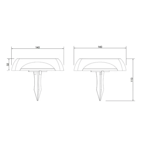 LED lamp op zonne-energie 36505, grondspies, wandlamp, zwart, aluminium