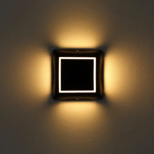 LED lamp op zonne-energie 36505, grondspies, wandlamp, zwart, aluminium