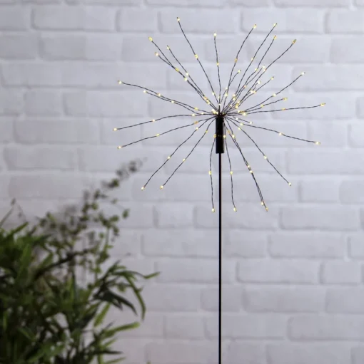 LED lamp op zonne-energie Firework met grondspies
