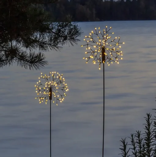 LED lamp op zonne-energie Firework met grondspies