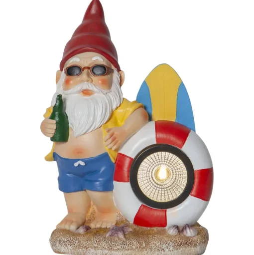 LED lamp op zonne-energie Gnomy met reddingsring