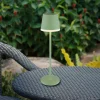 LED lamp op zonne-energie, metaal, lichtgroen, hoogte 41 cm, IP44