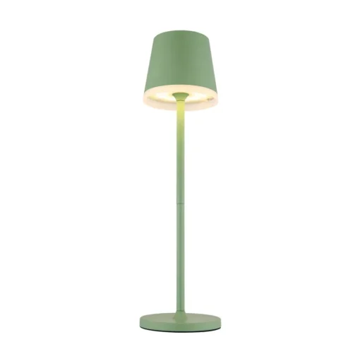 LED lamp op zonne-energie, metaal, lichtgroen, hoogte 41 cm, IP44