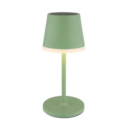 LED lamp op zonne-energie, metaal, lichtgroen, hoogte 41 cm, IP44