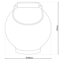 LED lamp op zonne-energie 52854, wit, metaal, 20 cm, IP44, set van 2