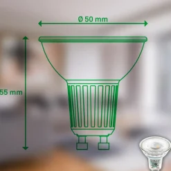 LED lamp Reflectorlamp GU10 2,5W helder 3000K EEK A 2er