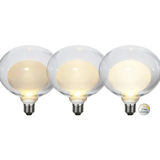 LED lamp Space E27 3,5W G150, opaal, 3-step dim