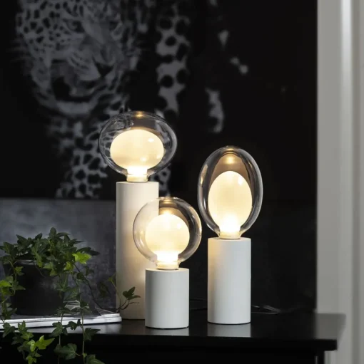 LED lamp Space E27 3,5W G150, opaal, 3-step dim