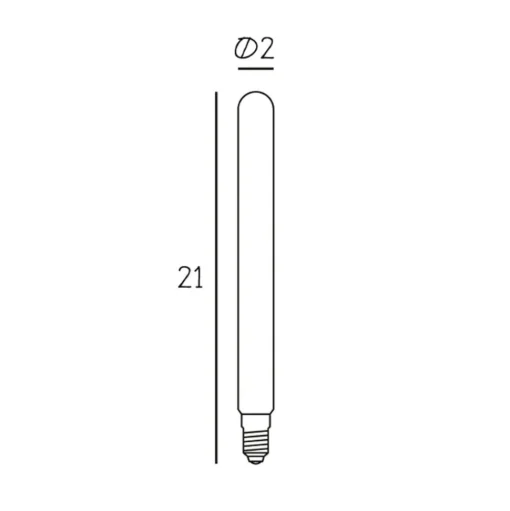 LED lamp Tube 210, mat E14 4,5 W 2.700 K dimbaar