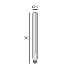 LED lamp Tube 300 Plissé, E27, 4 W, 2.200 K, dimbaar