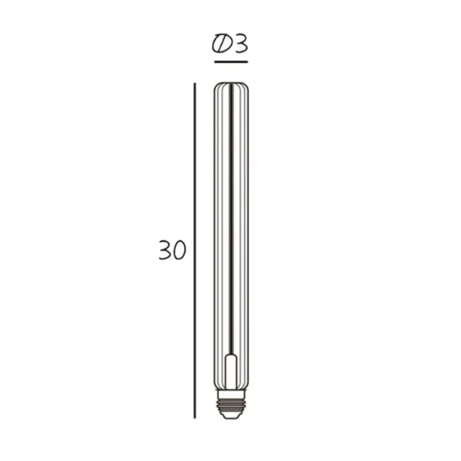 LED lamp Tube 300 Plissé, E27, 4 W, 2.200 K, dimbaar