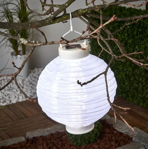 Led lampion Jerrit 20 cm, wit
