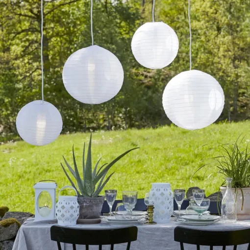 LED lantaarn Flame Lantern, wit, hoogte 16 cm