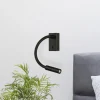 LED leeslamp Cio, schakelaar, flexarm, 930, zwart