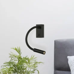 LED leeslamp Cio, schakelaar, flexarm, 930, zwart
