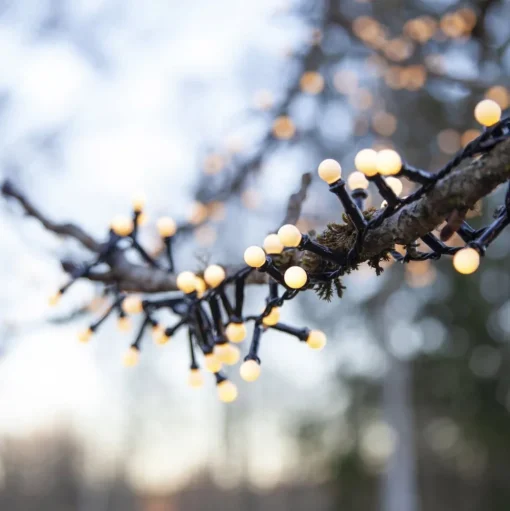 LED lichtketting Berry Mini met timerfunctie wit