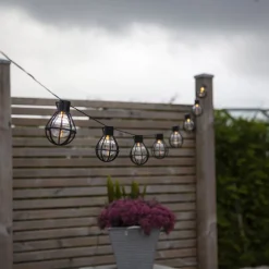 LED lichtketting Cage, zwart/transparant