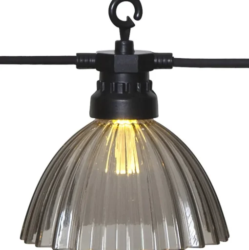 LED lichtketting Circus Shade met 12 kappen grijs