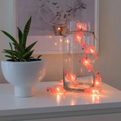 LED lichtketting Flamingos, op batterijen