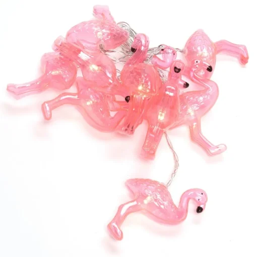 LED lichtketting Flamingos, op batterijen