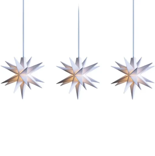 LED lichtketting met babysterren binnen 3lamps wit