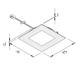 LED meubelverlichting FAQ 68 rvs 4W 3.000K