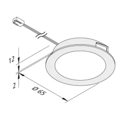 LED meubelverlichting FAR 58 staal 3x-set 3W 4000K