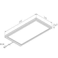 LED meubelverlichting Sky 3 per set 3.000K rvs