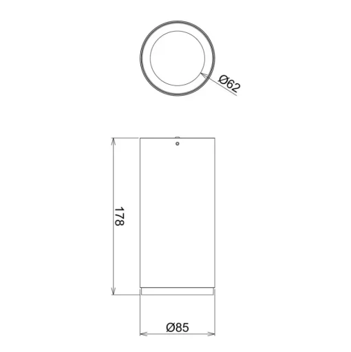 LED opbouwdownlight Lucea 15 W wit