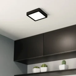 LED opbouwpaneel Fueva 5 IP20 830 zwart 16x16cm