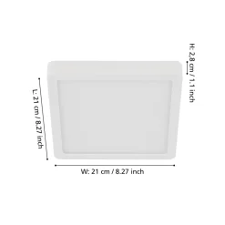 LED opbouwpaneel Fueva 5 IP20 830 wit 21x21cm