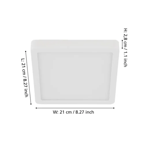 LED opbouwpaneel Fueva 5 IP20 830 wit 21x21cm