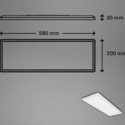 LED opbouwpaneel Slim 58x20cm aan/uit 4.000K wit