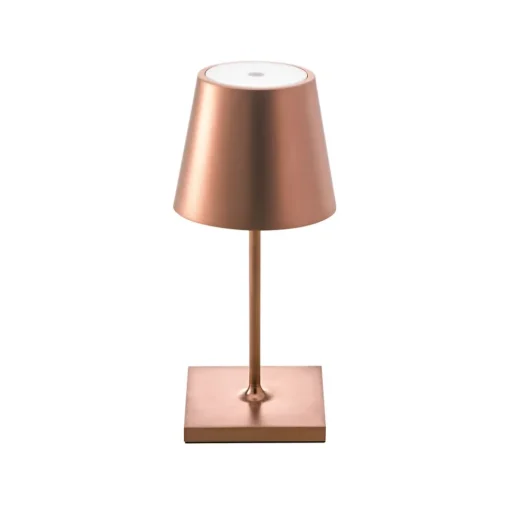 LED oplaadbare tafellamp Nuindie mini, USB-C, brons, IP54, dimbaar.