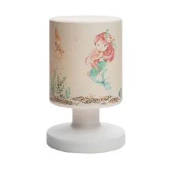 LED oplaadbare tafellamp Mara zeemeermin, kleurrijk, 21 cm