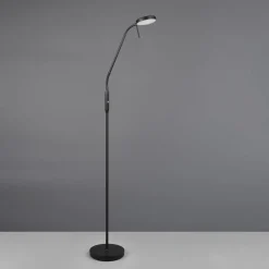 LED oplaadbare vloerlamp Moreno, mat zwart, CCT, dimbaar