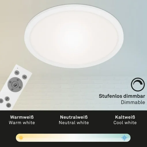 LED paneel Piatto CCT afstandsbediening, rond, wit