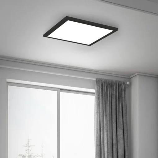 LED paneel Simple, zwart, ultravlak, 30x30cm