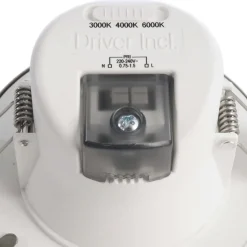 LED plafond inbouwlamp Acrux, Ø 10 cm, zilver mat, CCT
