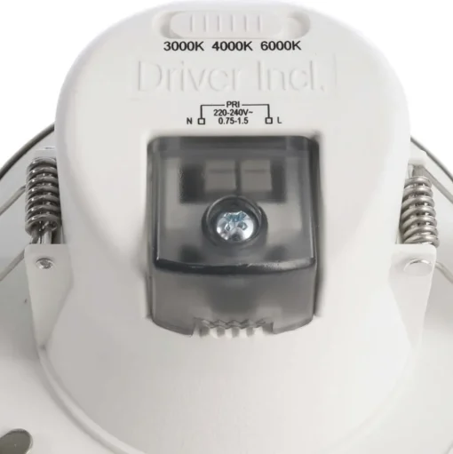 LED plafond inbouwlamp Acrux, Ø 10 cm, zilver mat, CCT