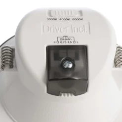 LED plafond inbouwlamp Acrux, Ø 11 cm, zilver mat, CCT