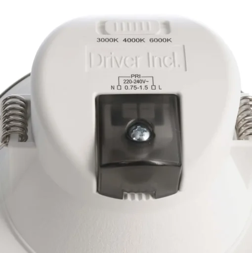LED plafond inbouwlamp Acrux, Ø 11 cm, zilver mat, CCT
