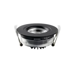 LED plafond inbouwspot DL6809, rond, zwart