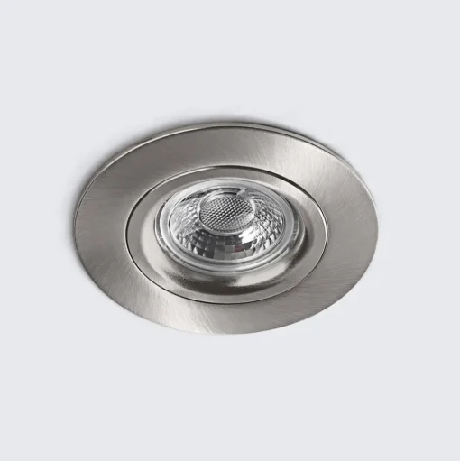 LED plafond inbouwspot DL6809, rond, nikkel