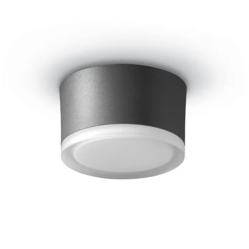 LED plafondlamp 1420 voor buiten plafond, grafiet Ø 13 cm