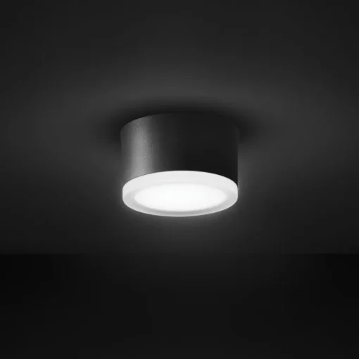 LED plafondlamp 1420 voor buiten plafond, grafiet Ø 13 cm