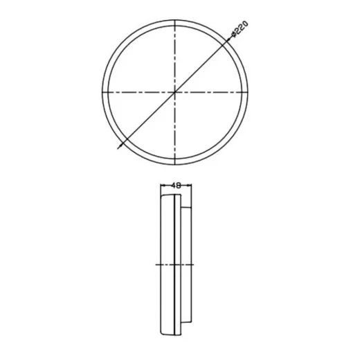 LED plafondlamp Altais, IP54, Ø 22 cm